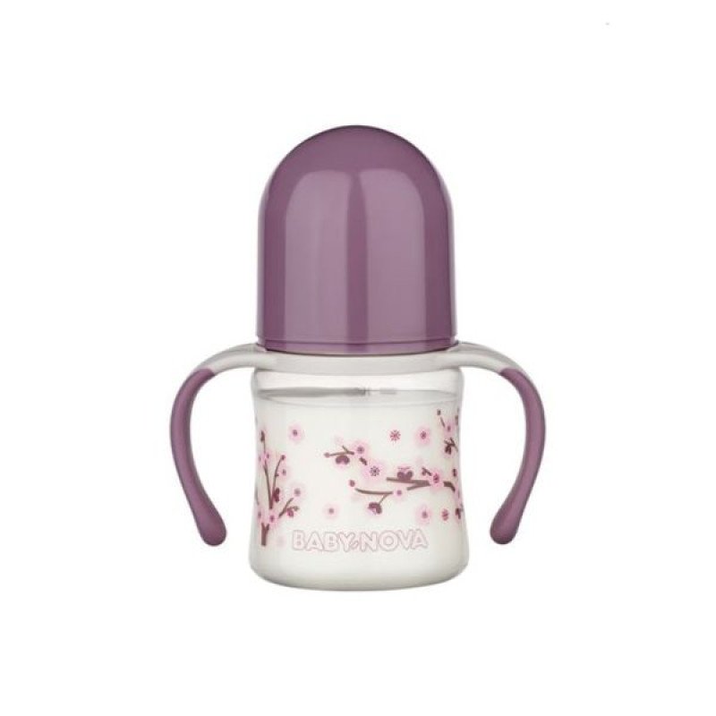 Пляшечка Baby-Nova 45001-1 декор бузковий 150 мл