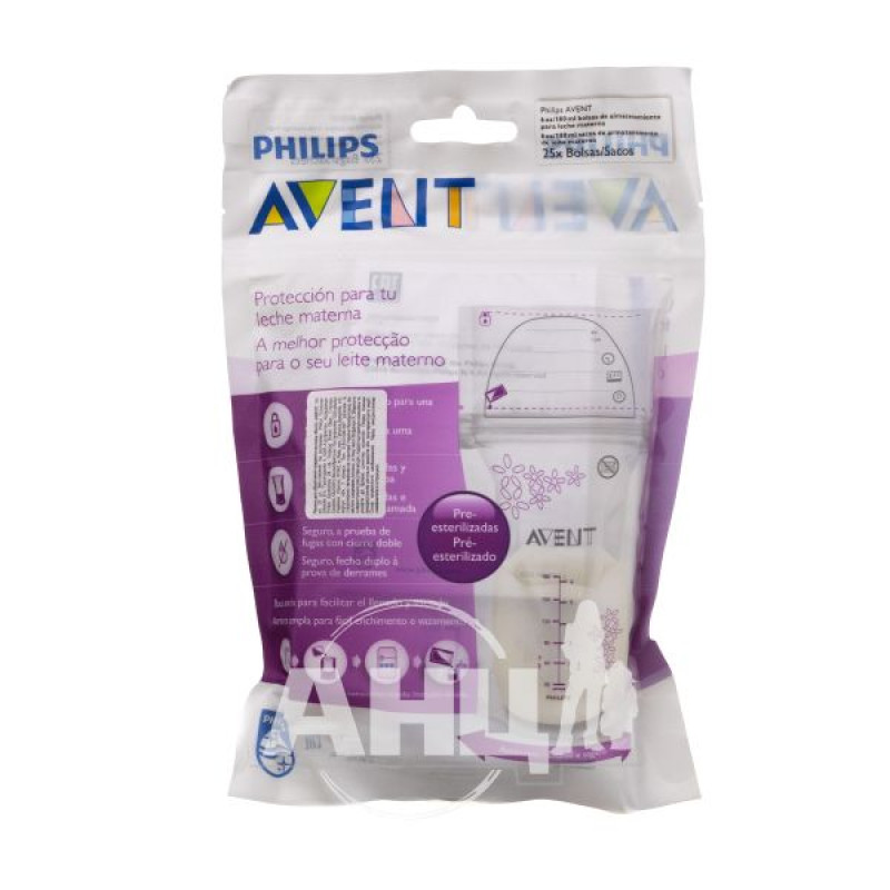 Пакети для зберігання грудного молока Avent scf603/25 180 мл №25