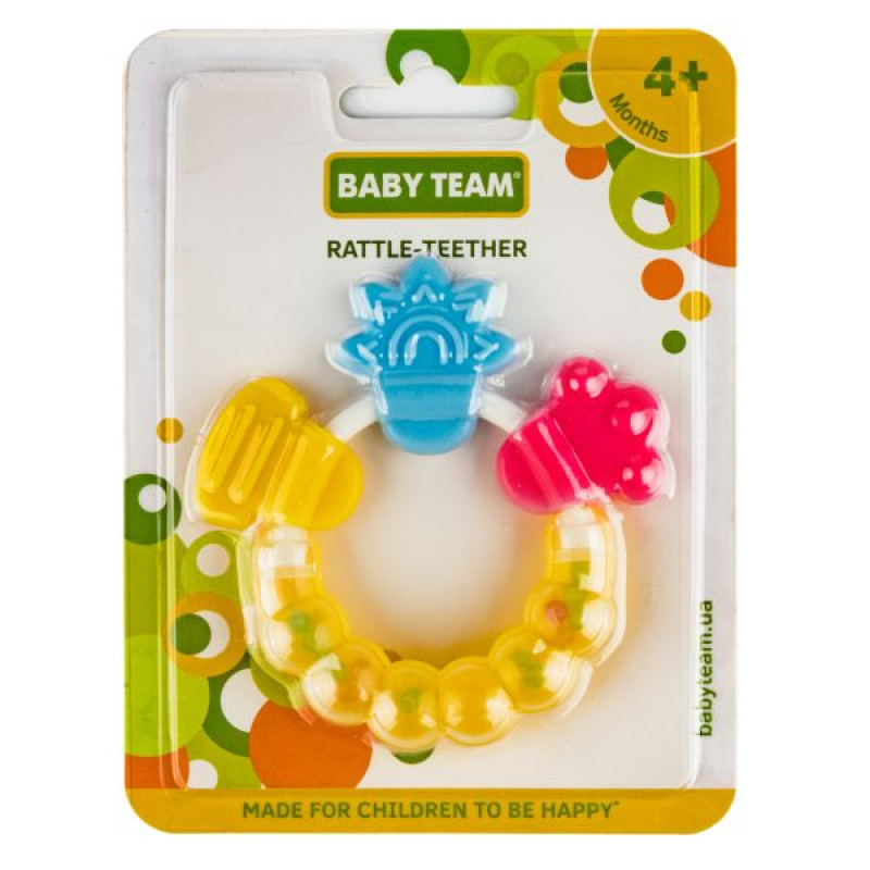 Прорезыватель-погремушка для зубов Baby Team 8410