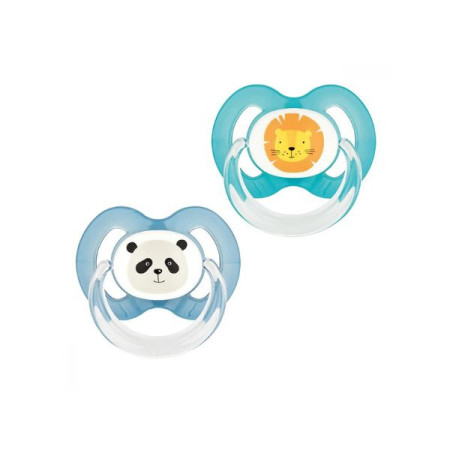 Silicone pacifier Baby-Nova 28360-3 with pattern and ring No. 2