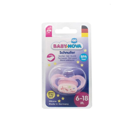 Baby-Nova 27251-1 silicone pacifier size 2 for girl No. 2
