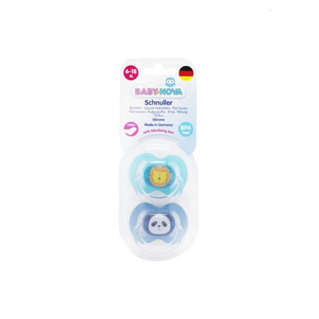 Baby-Nova 20016-3 orthodontic silicone pacifier with ring size 2 No. 2