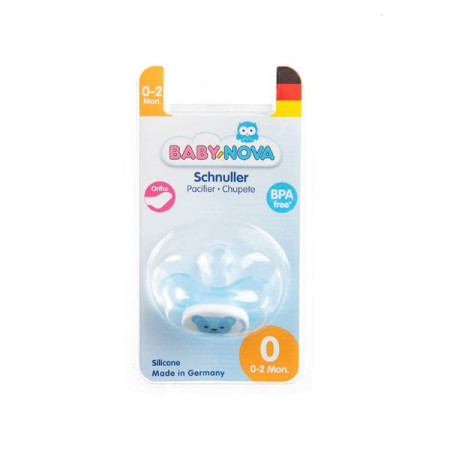Baby Nova 20015-1 orthodontic silicone pacifier with ring No. 2
