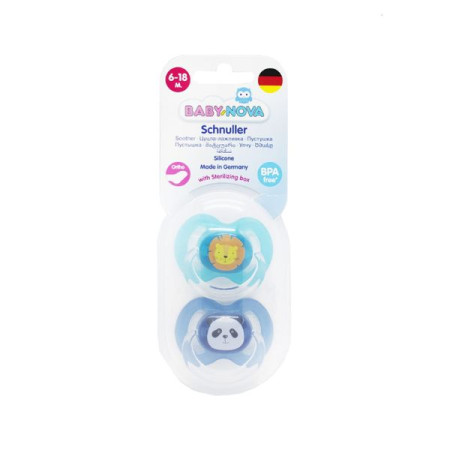 BABY-NOVA 20016-2 ORTHODONT DOLL. 2P. SILICONE S/RING No. 26354