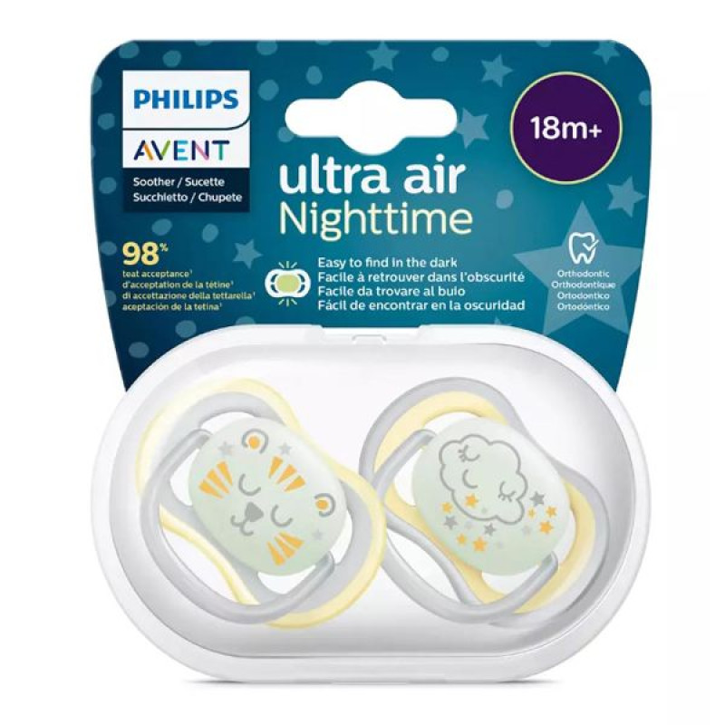 Пустушка силіконова Philips Avent SCF376/01 Ultra Air Нічна з 18 місяців №2