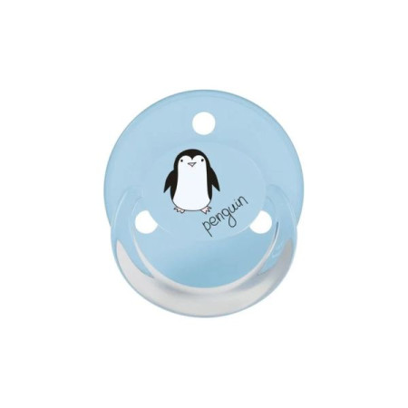 Baby-Nova 23360LL latex round pacifier with pattern and ring No. 1, pattern in assortment