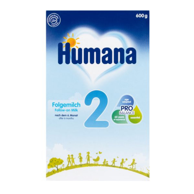 Суха молочна суміш Humana 2 з пребіотиками 600 г
