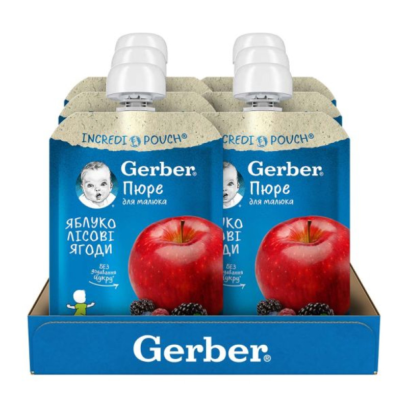 Gerber apple, wild berries puree 150 g