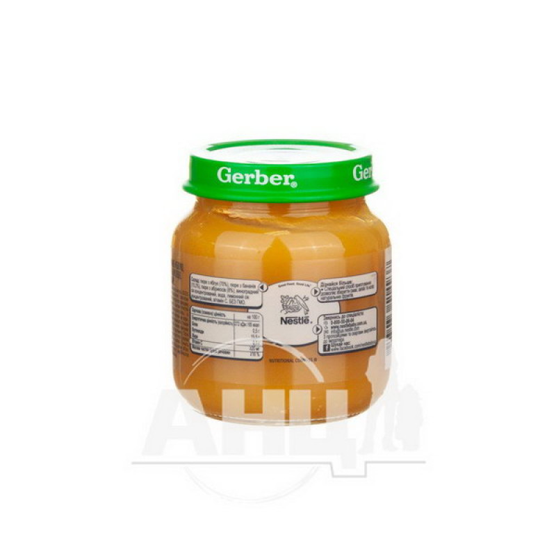 Пюре Gerber яблуко, абрикос, банан 130 г