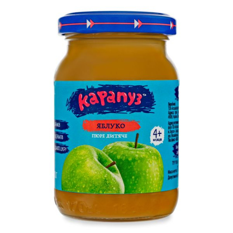 Пюре Карапуз яблуко 170 г