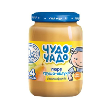 Пюре Чудо-Чадо яблуко та груша без цукру 170 г