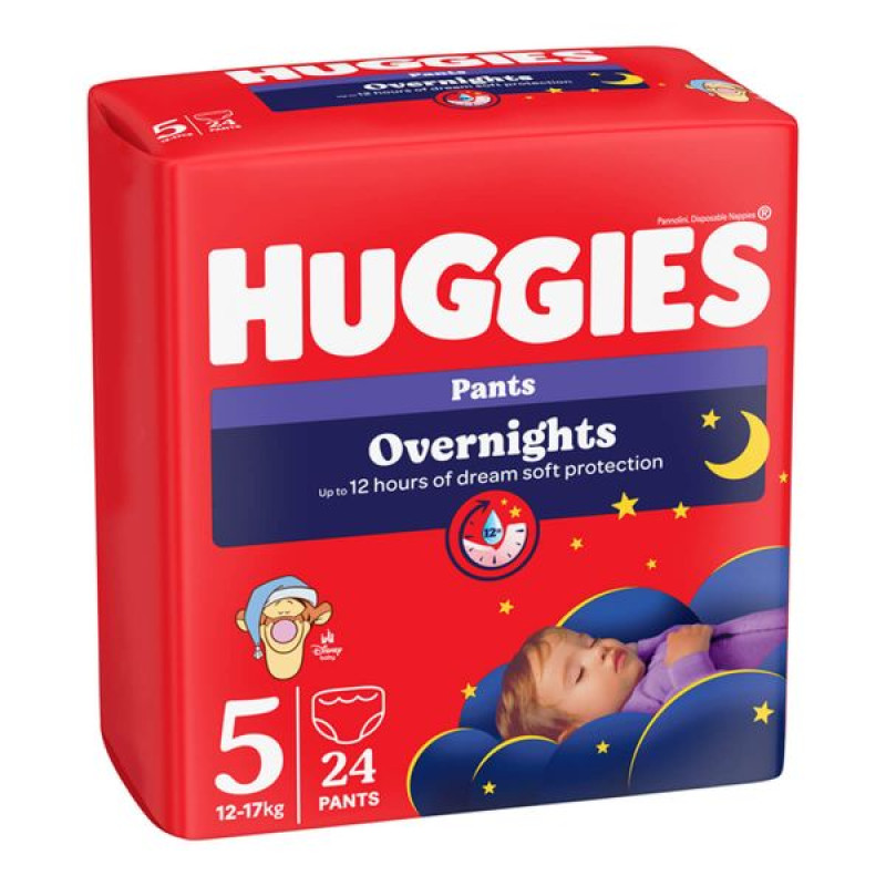 Трусики-подгузники Huggies Overnights Pants 5 (12-17 кг) ночные №24