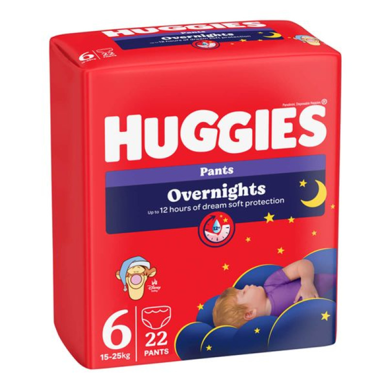 Трусики-подгузники Huggies Overnights Pants 6 (15-25 кг) ночные №22