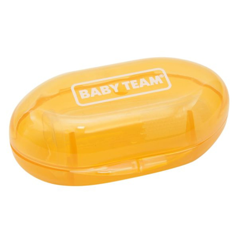 Baby Team 7200 children's toothbrush, silicone massager with container