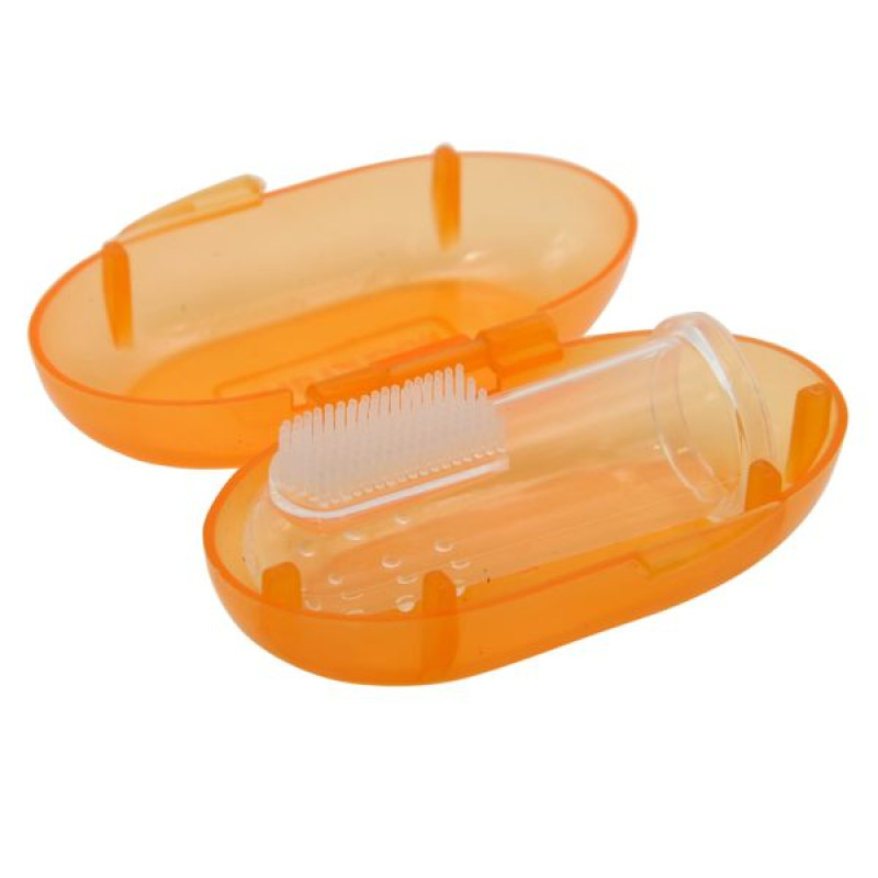 Baby Team 7200 children's toothbrush, silicone massager with container