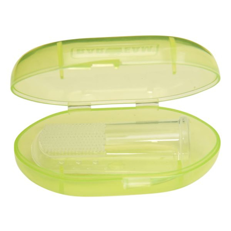 Baby Team 7200 children's toothbrush, silicone massager with container