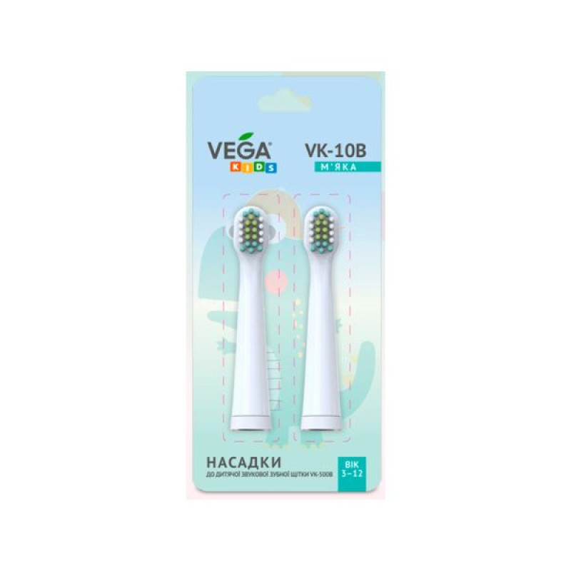 VK-10B brush head for Vega Kids VK-500B electric children's toothbrush turquoise