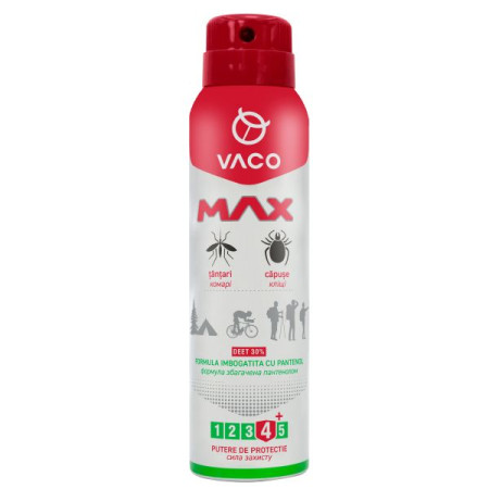 Спрей Vaco Max Deet 30% від комарів, кліщів і мошок з пантенолом 100 мл