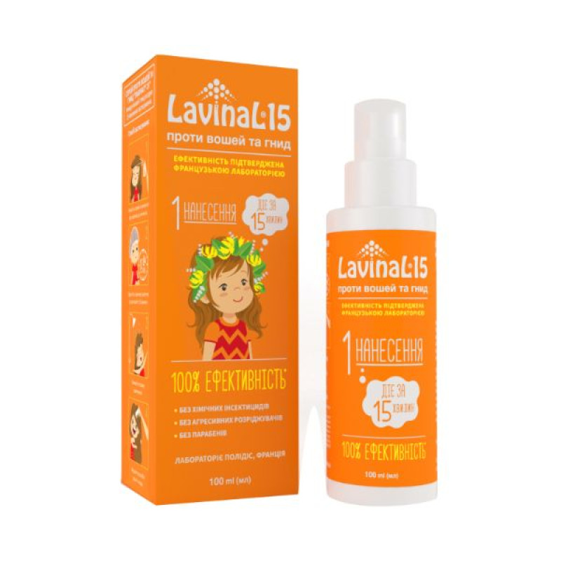 Lavinal-15 spray against lice and nits 100 ml