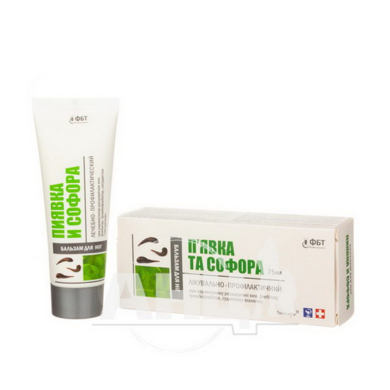 Бальзам лікувально-профілактичний для ніг п'явка та софора 75 мл