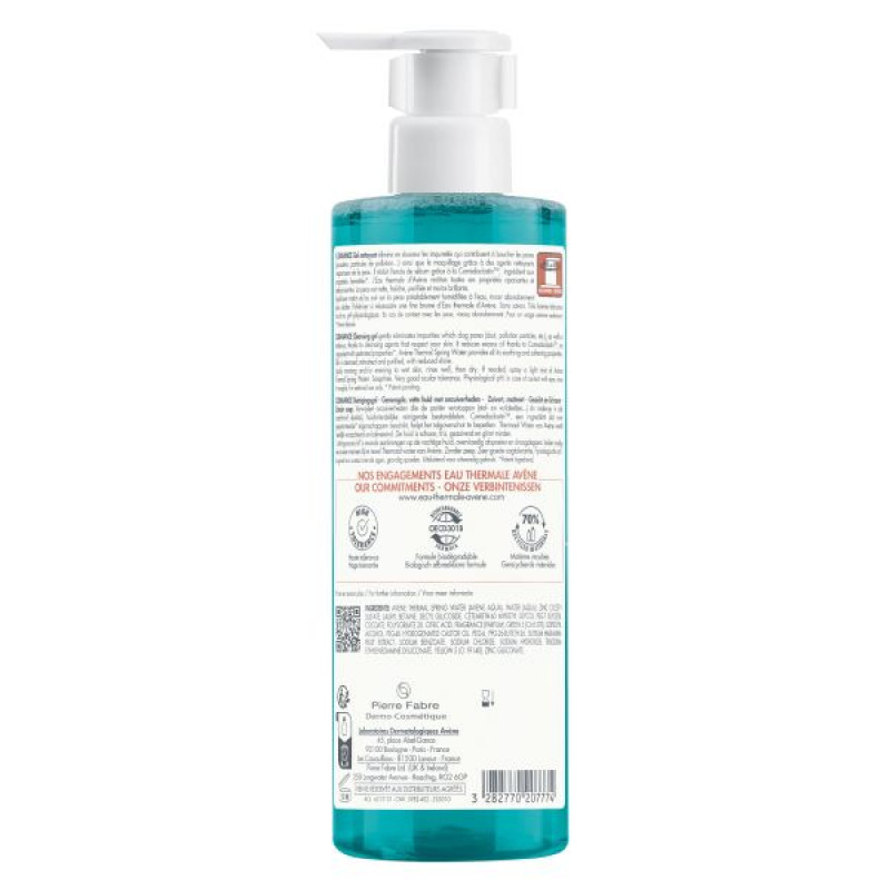 Очищающий гель Avene Клинанс для жирной и проблемной кожи 400 мл