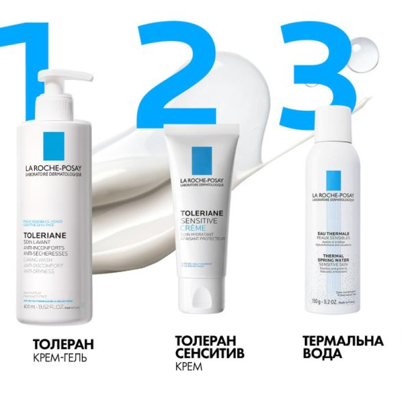 Пребиотический увлажняющий крем для защиты La Roche Posay Толеран Сенсетив нормальной и комбинированой кожи лица 40 мл