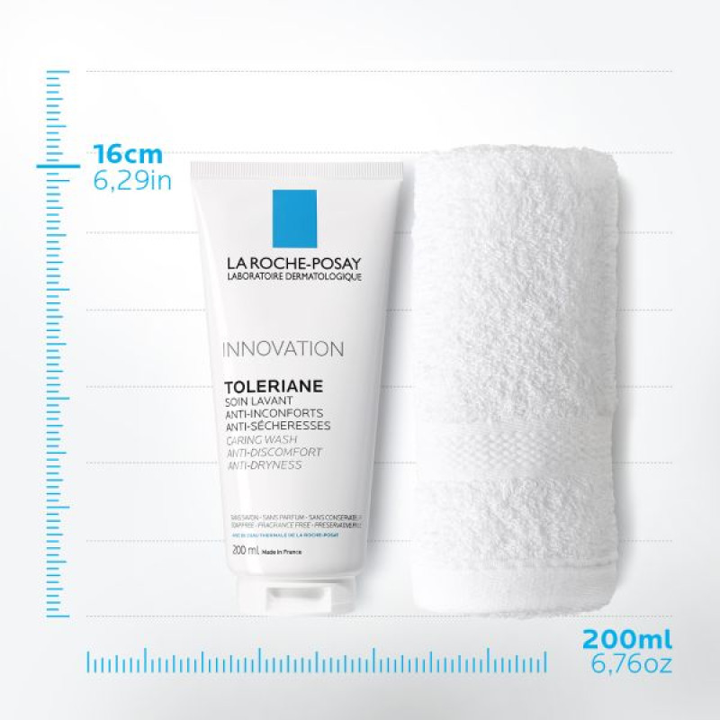 Очищуючий крем-гель La Roche Posay Толеран для чутливої шкіри, що зменшує відчуття дискомфорту та сухості 200 мл