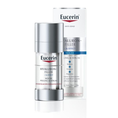 Нічний догляд пілінг і сироватка Eucerin Hyaluron-Filler 30 мл