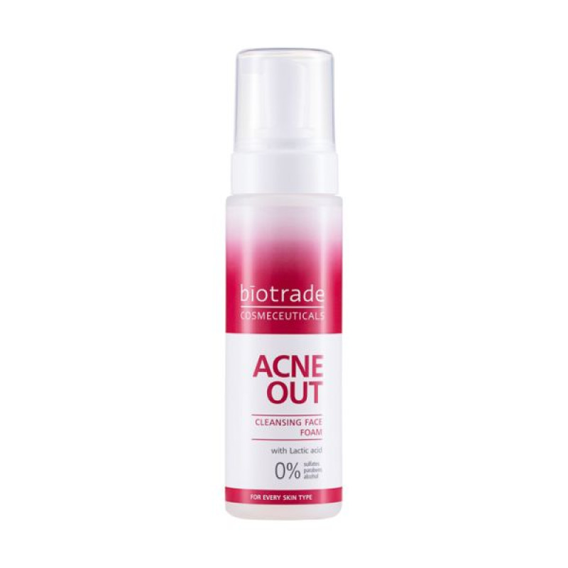 Пена для умывания Biotrade Acne Out с молочной кислотой для чувствительной кожи 150 мл