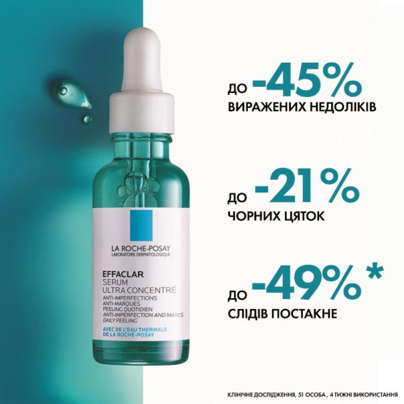 Ультра концентрированная сыворотка с эффектом пилинга La Roche Posay Effaclar для жирной кожи 30 мл