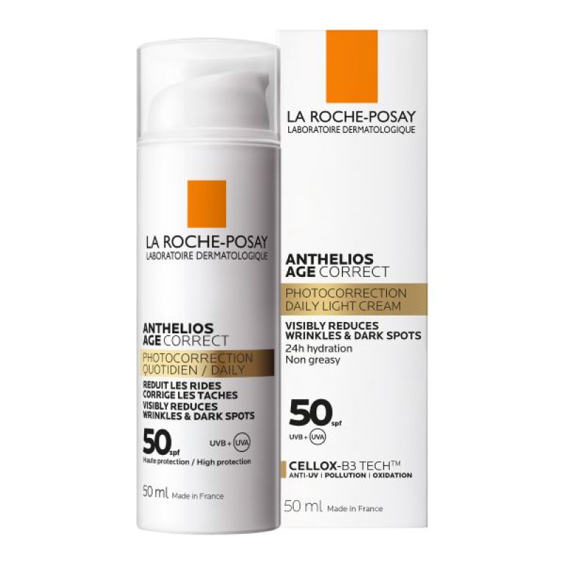 Солнцезащитное средство для лица La Roche-Posay Антелиос CorrectSPF 50+ антивозрастное 50 мл