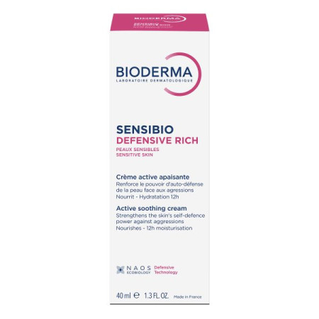 Крем насичений Bioderma Sensibio Defensive Rich Сансибіо Дефенсив Річ 40 мл