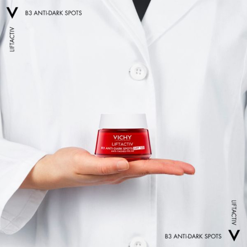 Антивіковий крем Vichy Liftactiv В3 для корекції пігментних плям та зморшок SPF50 50 мл