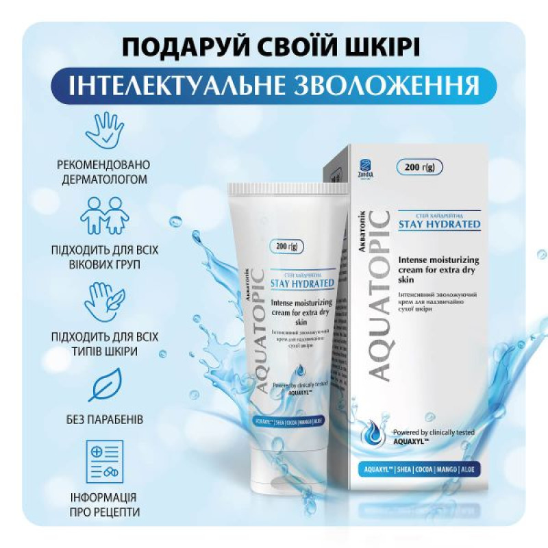 Aquatopic Stay Hydrated moisturizing cream for very dry skin 200 ml
