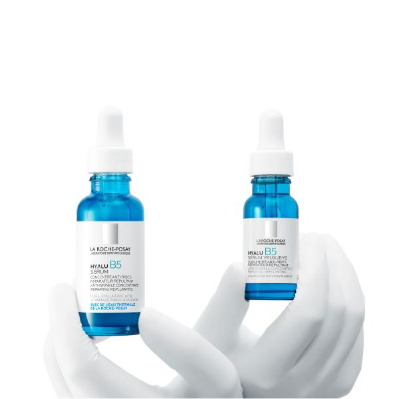 Дерматологічна сироватка La Roche-Posay Hyalu B5 Eye Serum для корекції зморщок та відновлення пружності чутливої шкіри навколо очей 15 мл
