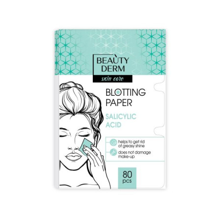 Серветки матуючі Beauty Derm для обличчя із саліциловою кислотою №80