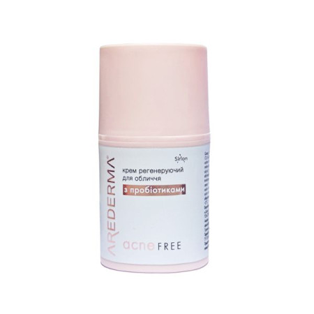 Регенеруючий крем для обличчя Аредерма ACNE FREE з пробіотиками 50 мл