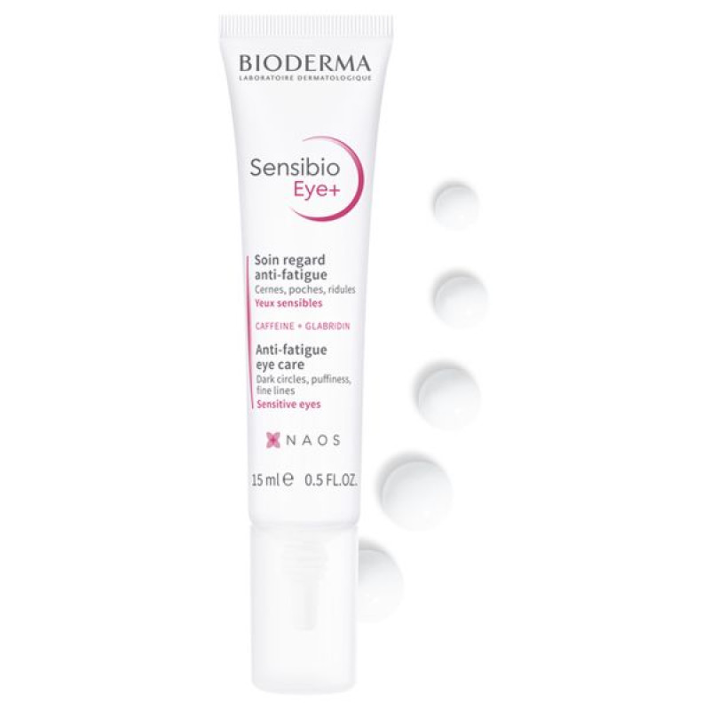 Крем-догляд для контуру очей Bioderma Sensibio Сансибіо Eye+ проти втоми 15 мл