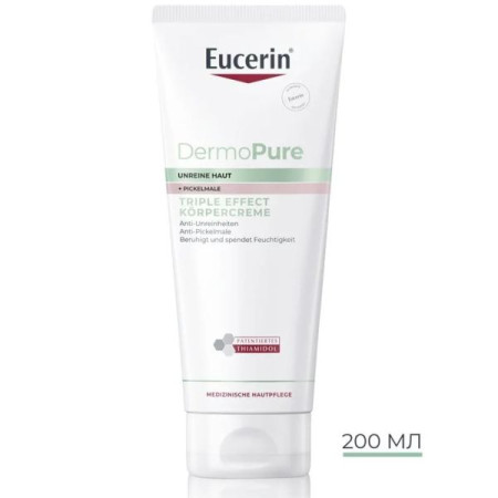 Крем для тіла потрійної дії Eucerin DermoPure для проблемної шкіри 200 мл