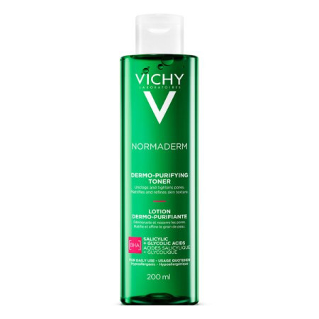 Тонік для обличчя Vichy Normaderm Dermo-Purifying Toner для очищення шкіри обличчя, звуження пор і поліпшення текстури шкіри 200 мл