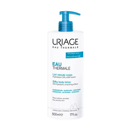 Uriage Eau Thermale Silky Body Milk 24-hour hydration and softening for dry skin 500 ml