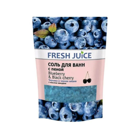 Bath salt Fresh Juice with foam Blueberry & Black Cherry single-pack 500 g