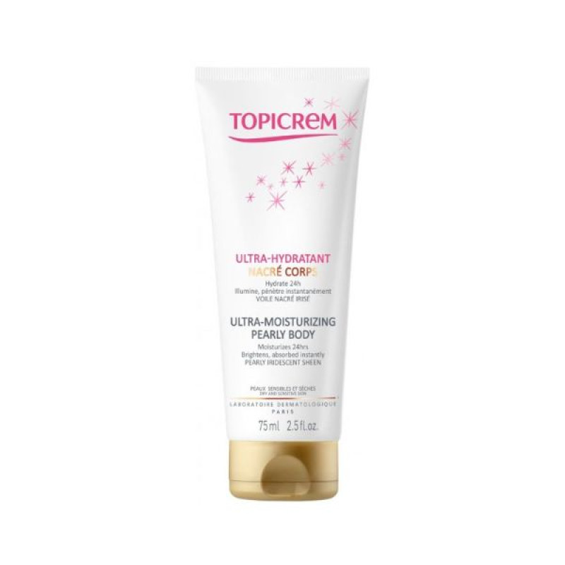 Крем для тела Topicrem Ultra-Moisturizing Pearly Body ультра увлажняющий с жемчужным эффектом 75 мл