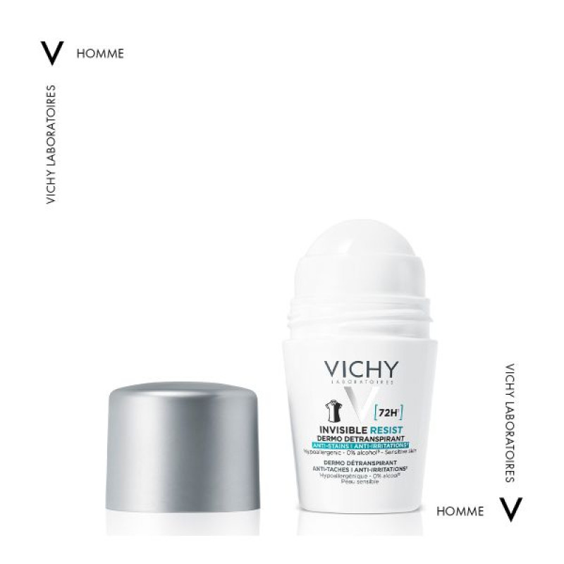 Кульковий дезодорант-антиперспірант Vichy Део Інвізібл Резист 72 години захисту від поту та запаху 50 мл