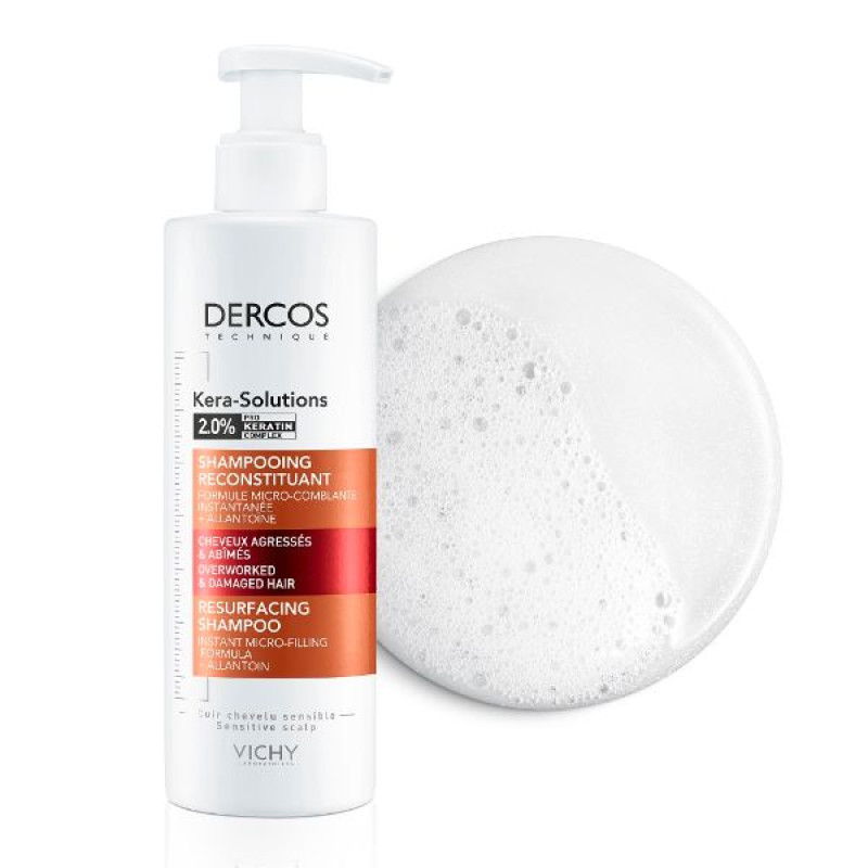Шампунь Vichy Dercos Kera-Solutions для реконструкції поверхні пошкодженого ослабленого волосся 250 мл