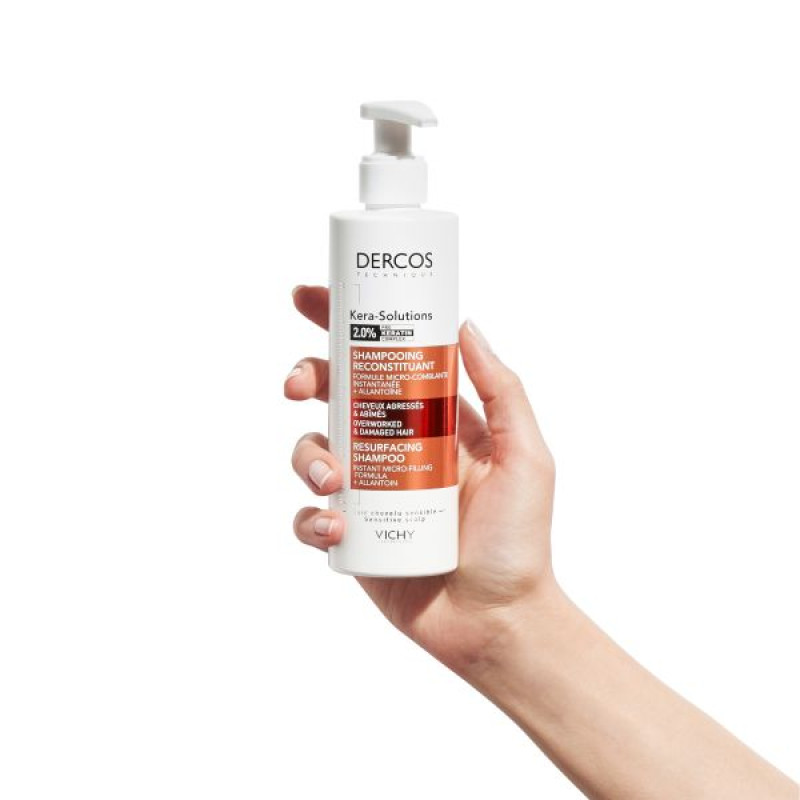 Шампунь Vichy Dercos Kera-Solutions для реконструкції поверхні пошкодженого ослабленого волосся 250 мл