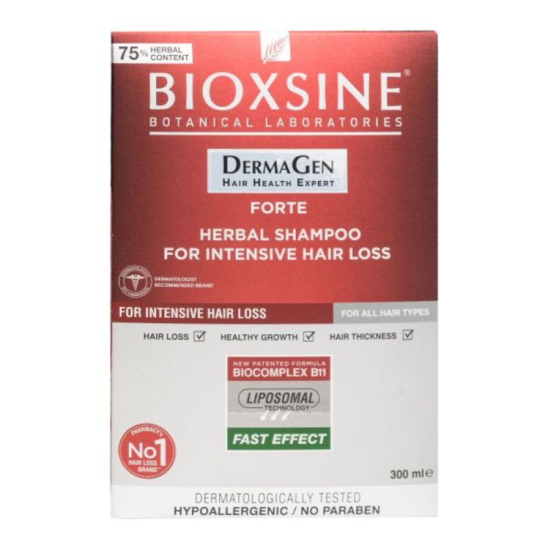 Шампунь Bioxsine Forte проти інтенсивного випадання волосся рослинний для всіх типів волосся 300 мл