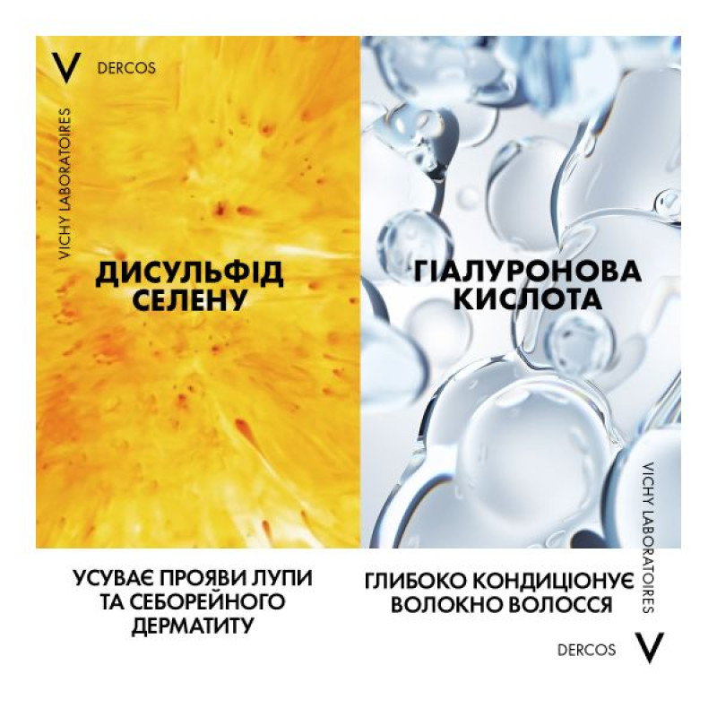 Vichy Dercos 2-in-1 Dermatological Shampoo-Conditioner Anti-Dandruff for All Hair Types and Irritated Scalp 200 ml
