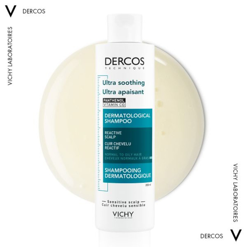 Vichy Dercos Soothing Shampoo for Sensitive Scalp for Normal and Oily Hair 200 ml