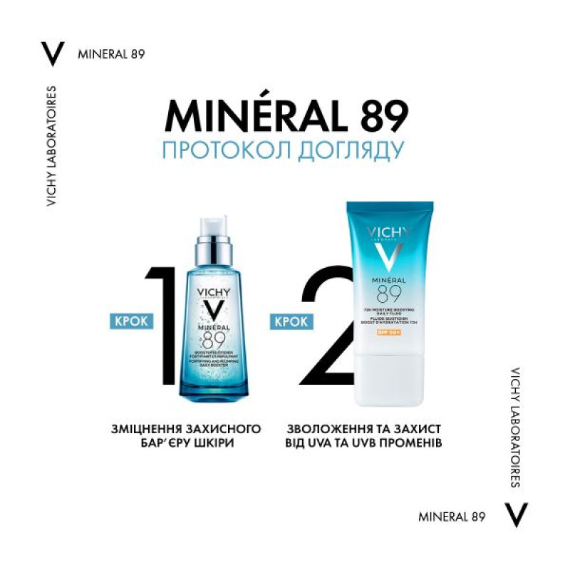 Vichy Mineral 89 Daily Moisturizing Sunscreen Fluid SPF 50+ for Face Skin 50 ml